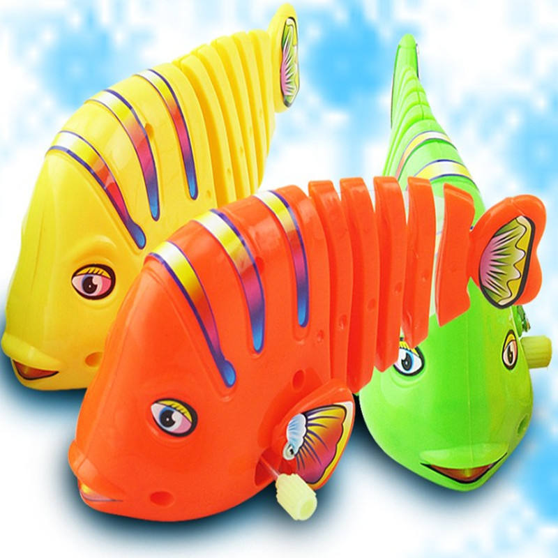 Jouets De Poisson Cartoon à Remontoir Créatifs Jouets Pour Enfants Jouet De Bain Pour Bébé Poisson En Plastique à Bascule Jouets D'Eau De Douche Jouet à Remontoir Pour Enfants Et Animaux (Couleur