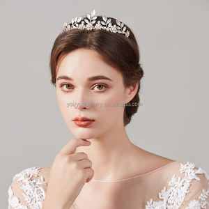 Mode fait à la main mariée chapeaux accessoires métal feuille <span class=keywords><strong>fleur</strong></span> bal princesse <span class=keywords><strong>demoiselle</strong></span> <span class=keywords><strong>d</strong></span>'<span class=keywords><strong>honneur</strong></span> cadeau mariage diadème <span class=keywords><strong>couronne</strong></span> - Product Image 4