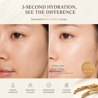 Crème hydratante au riz Lance OEM ODM hydratation longue durée hydratation à absorption rapide améliorant l'élasticité crème pour le visage au riz