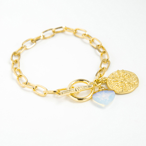 2025 bijoux de mode en métal plaqué or 18 carats mousqueton gourmette-bracelet de chaîne - Product Image 4