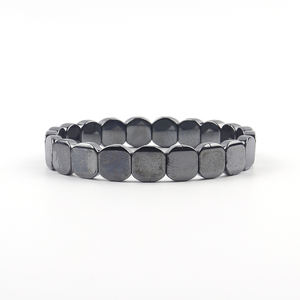 Hematita negra de alta calidad para pulsera para hombre moda onda hematita energía imán elástico <span class=keywords><strong>piedra</strong></span> con cuentas para pulsera bola - Product Image 2