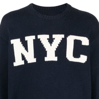 Logo personnalisé pull hommes pull pull hiver col rond lettre Jacquard pull mode vêtements pour hommes