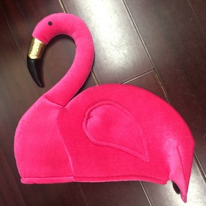 Suministros promocionales para fiestas, novedoso Luau, carnaval Tropical, flamenco, sombrero, disfraz, novedades, felpa, rosa, flamenco sentado para Halloween - Product Image 3