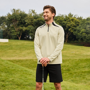 थोक पॉलिएस्टर/कपास पल्लोवर पुरुषों की नमी के साथ गोल्फ स्वेटशर्ट लंबी आस्तीन गोल्फ स्वेट शर्ट - Product Image 4