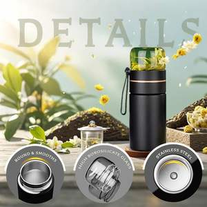 كوب شاي من الفولاذ المقاوم للصدأ مع فاصل للشاي، كوب محمول مانع للتسرب مع مصفاة شاي قابلة للفصل، كوب شرب مجهز للبالغين - Product Image 3