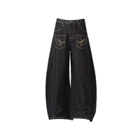 Jean Cargo en Denim pour Homme - Écologique, Respirant, Décontracté, Automne-Été, Poids Lourd, Taille Haute, Pli Rabattable, Jambe Large, Vente en Gros