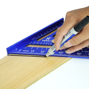 Многофункциональная треугольная линейка из алюминиевого сплава 7-12 дюймов, 45 и 90 градусов, для промышленного использования, в металлической упаковке, ODM - Product Image 6