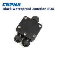 Boîte de jonction ABS noire de petite taille Boîtier anti-poussière IP66 IP65 Niveau de protection pour le câblage d'instruments électroniques en PC