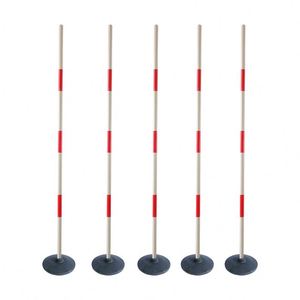 Juego de Postes de Entrenamiento de Agilidad - Marcadores Rojos y Blancos para Fútbol y Baloncesto con Base de Goma para Ejercicios de Drible y Defensa - Product Image 5