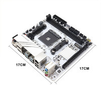 Carte mère JGINYUE B350I-PLUS ARGB AM4 Mini ITX DDR4 avec double M.2 NVMe et synchronisation ARGB 2,5V pour processeur Ryzen, personnalisable OEM en gros