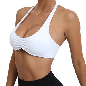Dos nu Bandeau soutien-gorge <span class=keywords><strong>de</strong></span> <span class=keywords><strong>sport</strong></span> Gym femmes haut Crop Tube Yoga hauts licou <span class=keywords><strong>sport</strong></span> sans couture soutiens-gorge Scrunch entraînement Yoga réservoir - Product Image 4
