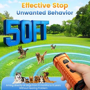 Dispositivo Ultrasónico Portátil para Disuadir Ladridos de Perros, Alcance de 50 Pies, 5 Modos, Recargable, Multifunción - Product Image 6