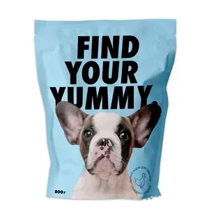 Aangepaste Hersluitbare Platte Bodem Zakje Droge Hond Voedsel Verpakking Stand-Up Plastic Zakken Voor Hondenvoer 15Kg 20Kg Voor Grote Kleine Huisdier