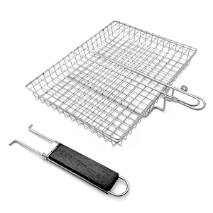 Thép không gỉ nướng BBQ nướng dây lưới, nướng Net giỏ với tay cầm có thể tháo rời - Product Image 5