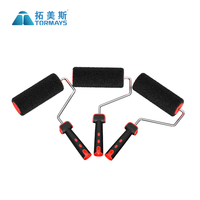 Rouleau de finition murale pour enduit de plâtre, outil de raclage haute efficacité pour application de revêtement lisse, brosse à enduit