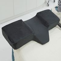 Oreiller en mousse à mémoire de forme noire de nouvelle conception, oreiller pour extensions de cils, oreiller pour lit, pour soins infirmiers, hôtel, camping, soins de la spondylose cervicale