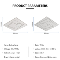 Lampu Plafon Gaya Nordik Desain Terbaru Akrilik 94W Remote Control Lampu LED Modern untuk Penggunaan di Ruang Tamu dan Kamar Tidur Dalam Ruangan