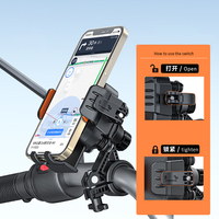 Soporte Giratorio de 360 Grados para Teléfono Móvil en Motocicleta, para Celulares de 5.4-7.2 Pulgadas