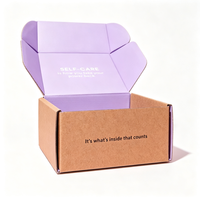Boîte d'expédition en carton ondulé personnalisée avec logo imprimé pour flacon de parfum, cosmétique, emballage cadeau