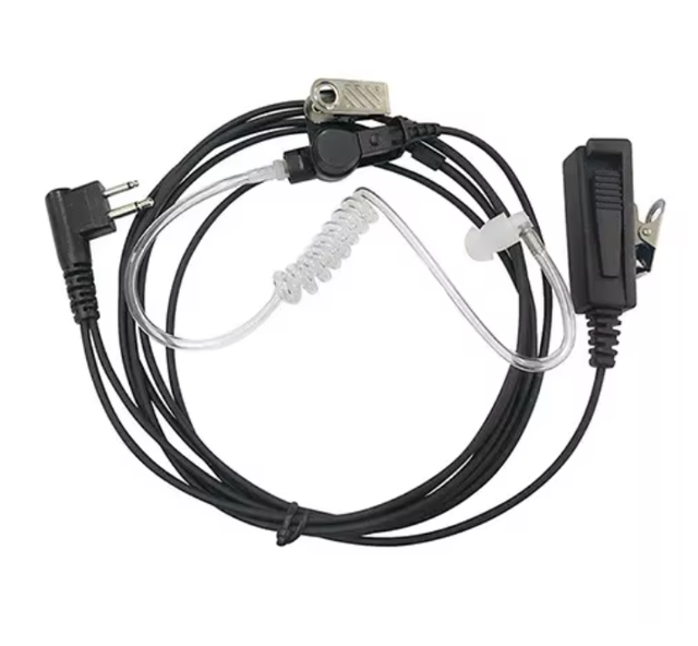 Ruibao 2-Wire Noise-Canceling Walkie Talkie Earpiece PMLN6536 Translucent Tube Security Headphone Motorola DP1400 CP200 CP200D