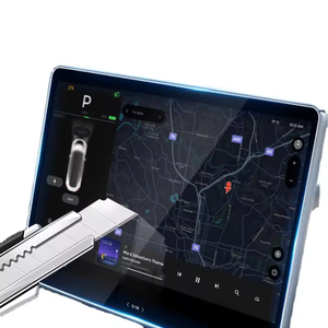 Protection d'écran en verre trempé anti-reflet 9H de 15 pouces pour navigation automobile, compatible avec Tesla Model 3 Y, écran HD transparent - Product Image 1