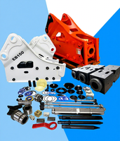 Accessoire pour mini-excavatrice, chargeuse compacte sur chenilles, pelle rétrocaveuse, brise-roche, marteau hydraulique