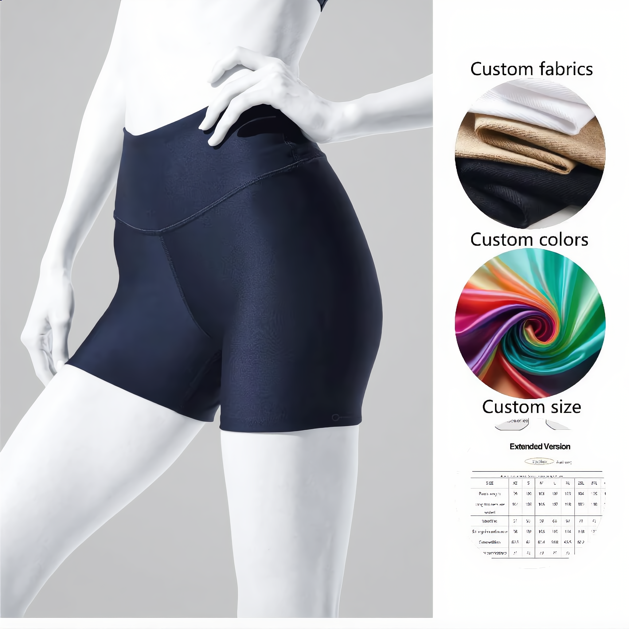 Sports Slimming Hip-lifting Skinny Print Yoga Shorts Lightweight High Elastic High Waist Cropped Cycling Pants 100% Nylon