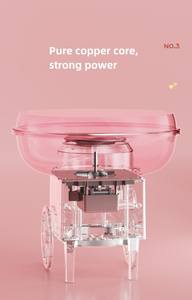 Machine à barbe à papa rétro portable pour enfants avec <span class=keywords><strong>2</strong></span> cônes réutilisables 1 cuillère à sucre - Product Image 2