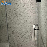 Revêtement mural SPC de style hôtelier, imitation terrazzo, imperméable, ignifuge, garantie 5 ans, rénovation commerciale moderne pour hôtels