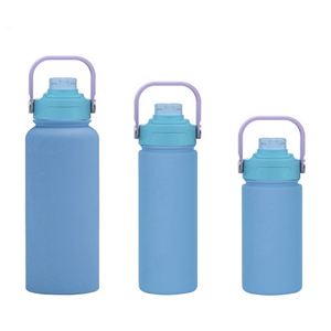Insulated Stainless <b>Steel</b> Water <b>Bottle</b> with Flip Top & Handle, Leakproof Vacuum Flask for Outdoor, Gym - Product Image 6