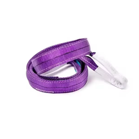 Sangle de levage plate en polyester sans fin personnalisée de 1'' 1,5'' 2'' 3'' 4'' pour grue, sangle de levage robuste