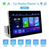 Lecteur MP5 pour voiture avec écran rotatif vertical et horizontal 10,1 pouces 1Din, CarPlay sans fil, Bluetooth, radio de voiture, caméra de recul