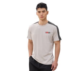 Camiseta de Verano Personalizada Informal con Estampado Digital en Blanco, Ligera, de Dos Tonos, 90% Poliéster, 10% Elastano, Transpirable para Hombre - Product Image 1