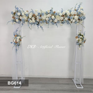 Telones de Fondo de Flores Artificiales Realistas, Decoración de Pared Floral para Bodas, Hechos a Mano con Tela de Seda - Product Image 2