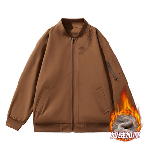 Blouson Aviateur Rétro Américain Personnalisé avec Logo pour Homme – Tendance Printemps-Automne, Coupe Ample et Confortable pour l'Extérieur, Idéal pour l'Hiver - Product Image 1