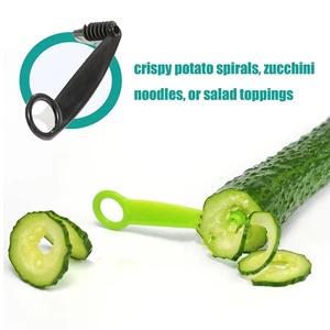 Cuchillos de Cocina de Plástico en Forma de V, Cortador en Espiral, Fácil de Limpiar, para Cortar Frutas, Verduras, Comidas y Reuniones - Product Image 3