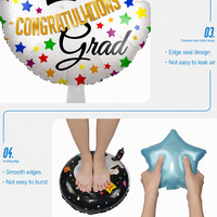 Nouvel Arrivage BLN – Ballons en Aluminium Mylar Ronds pour Cérémonie de Remise des Diplômes, Décoration de Fête de Remise des Diplômes, Fournitures en Gros