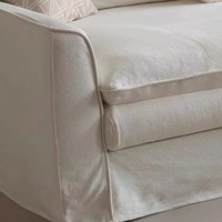 Sofá seccional japonés Wabi-Sabi de tres plazas de lino extraíble para apartamento pequeño, sala de estar, conjunto de diseñador de tela de lino y algodón