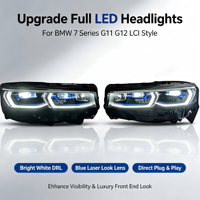 Phare avant gauche et droit pour BMW G12 LCI Série 7 19-22, faisceau de conduite adaptatif, DRL bleu Signature, phares avant à LED automatiques