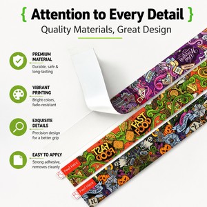 <span class=keywords><strong>Cinta</strong></span> Protectora para Borde de Raqueta de Pickleball con Diseños de Graffiti Personalizados, Ajuste Perfecto para Bordes Curvos, Sin Arrugas, Película Protectora para Raqueta - Product Image 5