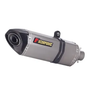 Motorcycle Exhaust Muffler Ak Titanium Alloy Exhaust Muffler Pipe 470mm