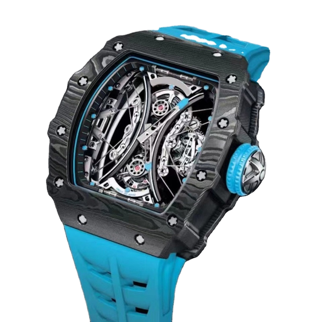 Richard Luxury 2025 Unisex Quartz Sports Watch 45mm Alloy Case 12 Months Battery Life Silicone Strap Business Fashion Pointer