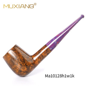Muxiang Briar Wood Smoking Pipe Straight Type Handcrafted With 3mm Carbon Filter For Men - Product Image 2