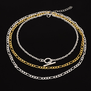 Collier ras du cou superposé court pour femme en alliage de zinc plaqué or, idéal pour les soirées 2024 - Product Image 2