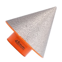 Outil de chanfreinage diamanté brasé M14 transfrontalier pour meuleuses d'angle, pour pierre, carrelage céramique, verre, modèle de foret conique à expansion
