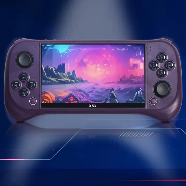 X53 Handheld Game Console Linux OS Wireless 8GB Retro Home Video Gaming 5.1" Screen 800x480 2000mAh Battery 3D Sound Multi Games