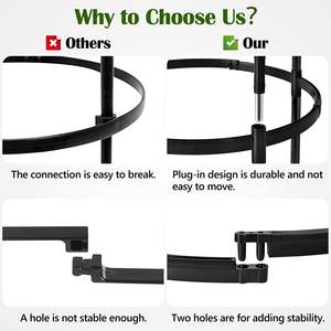 Obélisque de jardin Treillis de 6 pieds en métal antirouille écologique Design moderne pour plantes grimpantes Rose Bush Clematis Vine Jasmine - Product Image 5