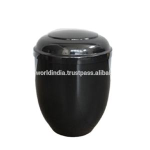 Urna de cremación de acero negro de estilo americano de Brassworld India Funeral Supplies - Product Image 1