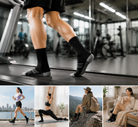 Chaussettes de compression unisexes pour la course à pied, rembourrage épais, soulagent la douleur de la fasciite plantaire, parfaites pour l'athlétisme et les voyages