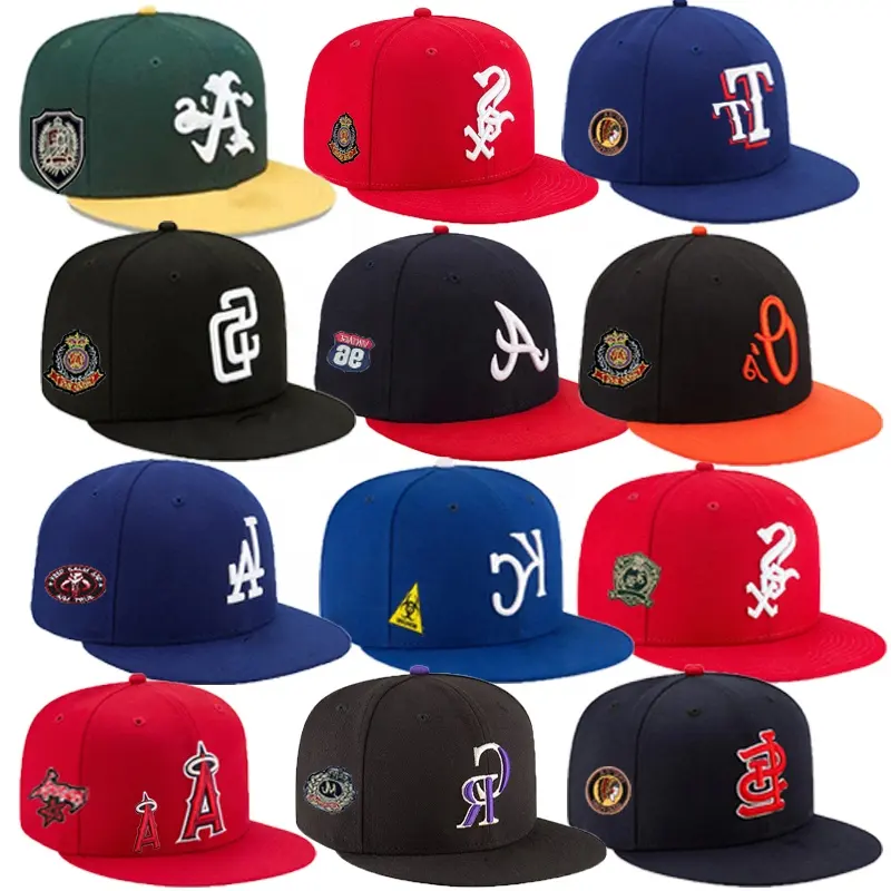 Haute qualité A-AAA homme Logo personnalisé 3D broderie côté Patch Original Snapback Gorras De Bisbol Baseball casquette ajustée chapeaux de sport